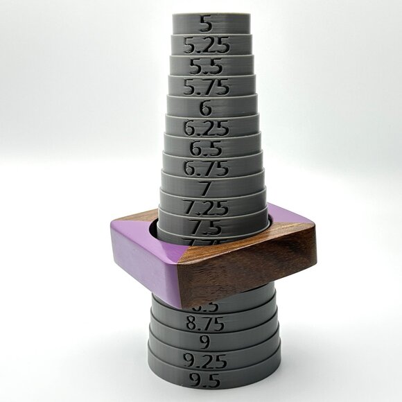 Vintage 1970s Lucite & Wood Bangles — Handcrafted Geometric Bracelets — EUC - Picture 10 of 16